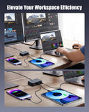 440W USB C Charger Block,8-Port USB C GaN Multiple Port Charging Station