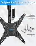 MOUNTUP Outdoor Ceiling TV Mount for 26"- 65" TVs, Waterproof & Rustproof Outside Ceiling Mount with Stainless Steel Hardware, Heavy Duty 99lbs Full Motion Bracket for Patio/Gazebo, Max VESA 400x400mm
