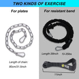 J Bryant Multifunctional Neck Head Harness Weight Lifting Training with Resistance Bands, Door Anchor and Chain, Full Range Muscle Workout J Bryant