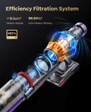 ozeeco Cordless Vacuum Cleaner, 650W/55KPA/70Mins Vacuum Cleaners for Home, Self-Standing Stick Vacuum with Wall Mount Charging and Auto Mode, Touch Screen, Vacuum Cordless for Pet Hair/Carpet/Floor