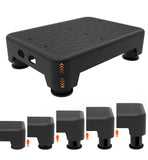 LIFTOZA 5-Level Adjustable Step Stool, 700 LBS Capacity Safety Bed Step for Seniors, Exercise Setp Platform, Portable Stair Assist for Elderly, Wide Step up for Kitchen, Car, Bedside & Shower, Black