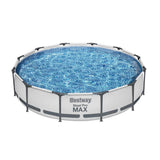 Bestway Steel Pro MAX Above Ground Swimming Pool (12' x 30") | Round Outdoor Backyard Family Pool with Tritech® Puncture-Resistant Liner | Easy Setup | Includes Filter Pump for Clean, Clear Water