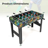 Goplus Foosball Table, 2-in-1 Soccer Table with Detachable Legs for Tabletop, Freestanding Arcade Game Table with 2 Balls, 2 Score Records for Adults, Indoor Home Office Bar Game Room