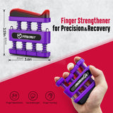 FitBeast Grip Strength Trainer, Hand Gripper Strengthener Kit - 6 Pack with Adjustable Resistance Forearm Strengthener, Forearm Exerciser and Massage Balls for Hand Therapy, Grip Training (Purple)