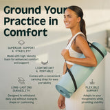 Retrospec Solana Yoga Mat 1/2" Thick w/Nylon Strap for Men & Women - Non Slip Excercise Mat for Yoga, Pilates, Stretching, Floor & Fitness Workouts, Sage Retrospec