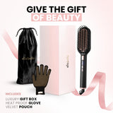 ELLA BELLA® Hair Straightening Brush • Heated Straightener Brush Comb • Straightens in 1 Pass • Ionic Technology for Healthier Hair • Suitable for All Types