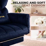 Big and Tall Office Chair,Wide Criss Cross Legged Chair, Flip Arm, NAVYBLUE