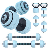 PASYOU Adjustable Dumbbell Set, 45lbs Free Weight Set with Connector, 5 in 1 Weight Set Used as Kettlebells, Barbell, Push up Stand, Fitness Exercises for Home Gym Suitable Men/Women