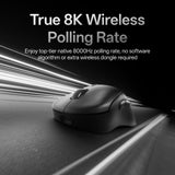 Rapoo VT3 MAX Gen-2 Wireless Gaming Mouse, True 8K Wireless Polling Rate, 53g Lightweight, Up to 750 Hr Battery, Nordic nRF54L15 MCU, 120-Million Optical Switch, 10 Programmable Buttons, Macro Enabled