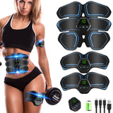 ABS Stimulator, Ab Trainer, EMS Muscle Stimulator LCD Screen Muscle Stimulator USB Rechargeable Portable Muscle Trainer Abdominal / arm / Leg Fitness Workouts Gear XENGUAN
