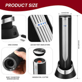BLUBYEES Electric Wine Bottle Opener with Charging Base & Built-in Foil Cutter – Rechargeable Intelligent Touch-Activated Automatic Corkscrew – Luxury Christmas Wine Gifts for Women, Men, Seniors