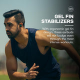 Fitness Bluetooth True Wireless Earbuds with Built in Mic 56 Hours of Battery, IPX7 Waterproof (Blue) Raycon