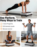 Vibration Plate Exercise Machine for Weight Loss and Lymphatic Drainage - 330lbs Capacity Vibrating Platform for Home Gym Workout, Full Body Shaker Pilates Equipment with Loop Bands for Women and Men