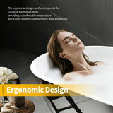 59 Inch Freestanding Bathtub, Acrylic Deep Soaking Tub, Chrome Overflow and Drain, Non-Slip Standalone Bath Tub for Bathroom, cUPC Certified, Ergonomic Modern Bath for Bathrooms