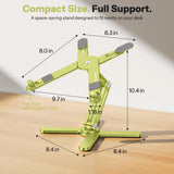 OMOTON LA10 360° Rotating Laptop Stand Riser Foldable for Desk, Citron