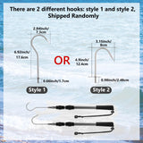 Telescopic Fish Gaff with Stainless Sea Fishing Spear Hook Tackle, Soft Rubber Handle Aluminium Alloy Pole SANLIKE