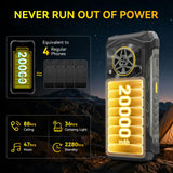 Blackview Rock 5 Rugged Phone Android 16 20000mAh 33W 108MP+50MP 20MP Camera 24GB+256GB MTK Helio G100 6.78" FHD 120Hz 5W Hi-Fi Speaker 348LM Camping Lantern Smartphone Unlocked 4G