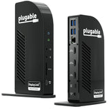 Plugable USB-C Triple Monitor Docking Station: 13-in-1 Laptop Dock with 100W Charging for Mac (DisplayLink Driver Required