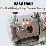 Commercial Manual Cane Juice Machine – 3-Roll Stainless Steel Juicer & Grinder, Countertop Sugar Cane Extractor for Fresh Juice, Sweet Sorghum & Molasses Production
