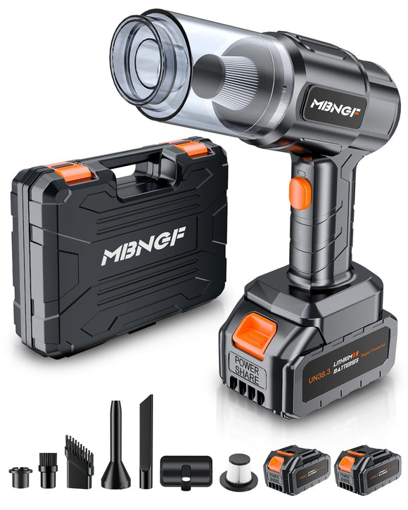 Car Vacuum Portable Cordless, 35000PA High Power Suction & Blower, Wireless Handheld Vacuum Cleaner for Car, Home, Office, Pet(Black) MBNGF