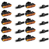 NineLeaf Bike Tail Light Rechargeable,Anti-Theft Alarm Systems,Bike Tail Light with Turn Signals,IP64 Waterproof and High Temperature Resistant,Six Lighting Modes,for Bicycles, Electric Vehicles,10PK