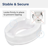 Drive Medical Raised Toilet Seat with Lock, Standard Seat, 4"