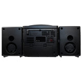 Supersonic Black Edition Vintage Bluetooth Stereo System Home Music Audio System, CD/MP3 Player, AM/FM Radio, Dual Cassette Player/Rec USB inputs, Detachable Speakers, AC/DC, (Remote Included)