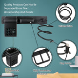 Hair Dryer Holder Wall Mounted, Blow Dryer Rack Holder, Bathroom Bedroom Hair Styling Beauty Care Tools Organizer Storage Basket for Flat Iron, Curling Wand, Hair Straightener (Black)