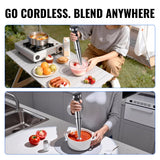 Turelar Cordless Immersion Blender with Rchargeable Battery, Portable Hand Blenders with Adjustable Speed, Hand Held Stick Mixer for Effortless Blending Shakes, Smoothies, Soups, Puree or Baby Food