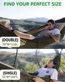 Camping Hammock, Portable Double Hammock with Net, 2 Person Hammock Tent with 2 * 10ft Straps Sunyear