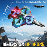 Tubokoro RC Planes with 3 Batteries for Kids Adults, Foam Remote Control Airplane Jet Helicopter Drone Toys for Kids Adults 8-12 12-16, Remote Control Plane Airplane Toys with Led Lights