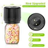 M11 Electric Mason Jar Vacuum Sealer Kit - with Wide and Regular Mouth Mason Lids, Jar Vacuum Sealer for Canning Jars, Vacuum Sealing Machine for Food Storage Black