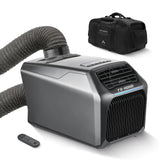 FO-KOKO Dual Hose 6800 BTU Portable Camping Air Conditioner & Heating, 5-in-1 Quiet Small AC Unit with 550W, Windowless AC for Tent, RV, Van, Car, Garage, Indoor & Outdoor Use(Silver)