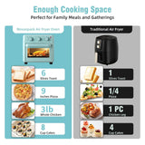 Novaspark Air Fryer Toaster Oven Combo, Retro Convection Oven Countertop,16QT Small Toaster Oven, 4-slices or 9" Pizza, Blue