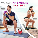 Yes4All Neoprene Coated & Kettlebell Sets - Hand Weights for Home Gym & Dumbbell Weight Set training 15 lb Yes4All