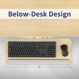 VIVO Light Wood Under Desk 25 x 10 inch Keyboard Tray, MOUNT-KB03C