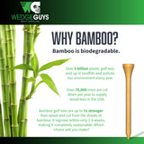 Wedge Guys Bamboo Golf Tees 2-3/4" | 100,250,500 or 1000 pcs. | Extra Durable & Stronger Than Wood Tees