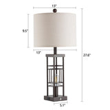 Reaketon Table Lamp for Living Room Set of 2 with USB Charging Ports, 3-Way Dimmable 27.6" Farmhouse End Lamps for Bedroom, Industrial Nightstand Lamps,Bulbs Included(Oil-Rubbed Bronze)
