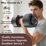 Upgraded Adjustable Dumbbells Set 52.5 lbs, 15 Weights Dumbbell Set, Quick Adjustable Dumbbells For Men Women Home Gym with Anti-Slip Handle, Safe and No Falling