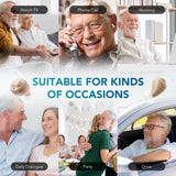 Hearing Aids for Seniors, Rechargeable Hearing Amplifiers Devices with Noise Cancelling, Superior Sound Quality for Women Men Hearing Loss, Auto On/Off