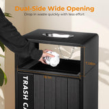 BEAMNOVA 18.2 Gal Outdoor Commercial Trash Can with Lid, Door, Lock