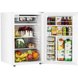 Antarctic Star 4.5 Cu.Ft Compact Refrigerator with Freezer,Mini Fridge Single Door with Adjustable Thermostat,Removable Glass Shelves for Apartment/Dorm/Office,WHITE