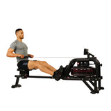 Sunny Health & Fitness Water Rowing Machine - SF-RW5713, Black Sunny Health & Fitness