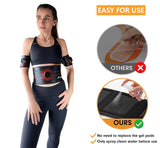Mtoner ABS Muscle Training EMS Fitness Workout Toner Belt for Abdominal/Arm/Leg Full Set Fit 23''-60'' for man and woman MTONER