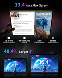 Android 16 T65 13.4 inch Large Tablet, 20GB+128GB,120Hz 1920x1200 IPS Display,2.2Ghz Octa-Core Processor