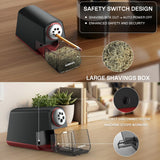 Aurbuex Heavy Duty Electric Pencil Sharpener S280, 3s Fast Sharpening, Dual Cutter Design, Zinc Alloy Blade for 12,000+ Sharpening, Auto Start/Stop