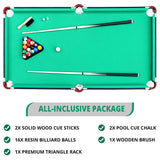 Crucis 5.5-Foot Folding Billiard/Pool Table (Green Original) RACK