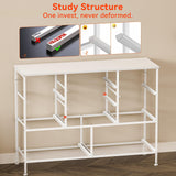 YILQQPER Wide Dresser for Bedroom TV Stand Entertainment Center with Large Chest of 9 Drawers for 50'' TV with Leather Front, Metal Handles for Closet, Entryway, Living Room, Glacier White