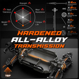 UDIRC 1610PRO Brushless Fast RC Car for Adults, 44+ MPH High Speed RC Truck, 4X4 Off Road All Terrain 2.4Ghz RTR 1:16 Remote Control Car, with 2 Lipo Batteries, Compatible with 3S Lipo