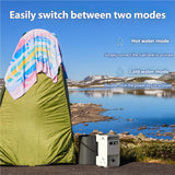 HEAXEHNO S2 Portable Propane Water Heater - Instant Hot Water On-Demand & Constant Temperature, 200-Min Ultra-Long Battery Life, All-Season Camping Shower for RV, Hiking, Fishing & Glamping